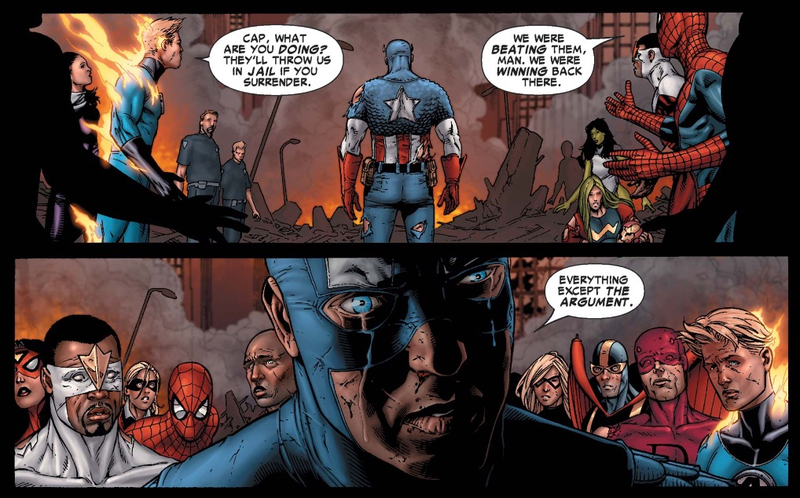 Illustration for article titled With Civil War, Marvel dusted off inane source material for superfights